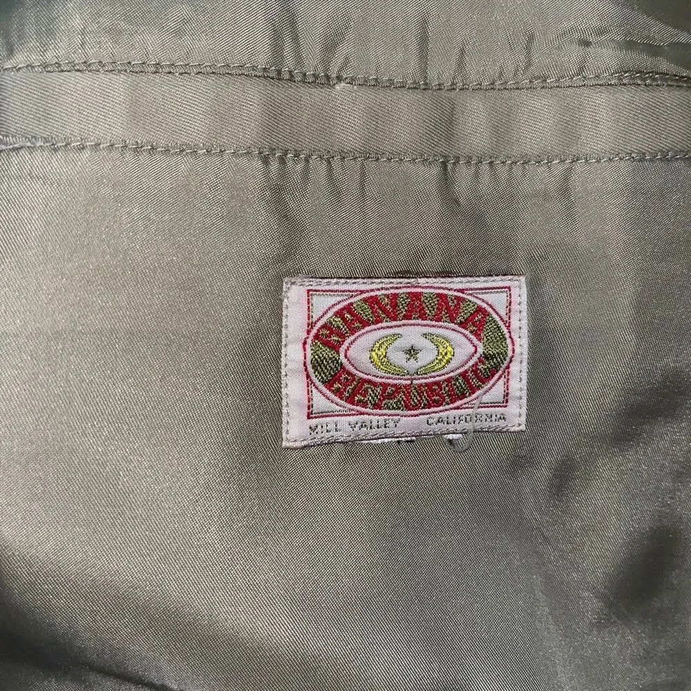 Mens 80s Banana Republic Mill Valley Safari Bush sport blazer travel jacket 44